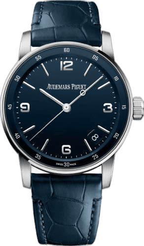 Audemars Piguet Code 11.59 Selfwinding White Gold — Blue Dial, Arabic/Roman Markers | Ref. 15210BC.OO.A321CR.01