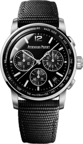 Audemars Piguet Code 11.59 Chronograph White Gold — Black Onyx Dial, Diamond Baguette Markers | Ref. 26393BC.OO.A002KB.02