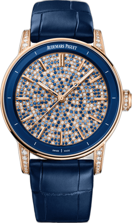 Audemars Piguet Code 11.59 Pink Gold/Diamonds — Sapphire & Diamond Pavé Dial | Ref. 77410OR.ZZ.D343CR.01