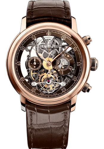 Audemars Piguet Jules Audemars Rose Gold — Openworked Brown Dial Tourbillon Chronograph | Ref. 26346OR.OO.D088CR.01