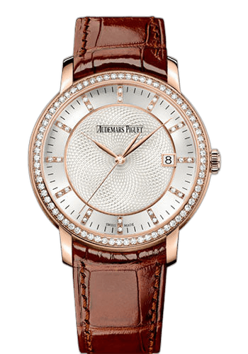 Audemars Piguet Jules Audemars Rose Gold — Silver-Toned Diamond-Set Dress Watch | Ref. 15171OR.ZZ.A809CR.01