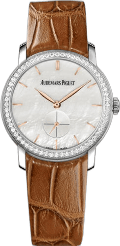 Audemars Piguet Jules Audemars Small Seconds White Gold/Diamonds — White Mother of Pearl | Ref. 77240BC.ZZ.A808CR.01