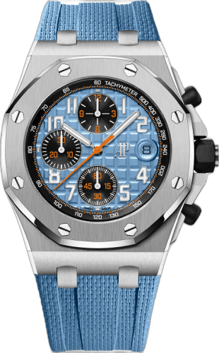 Audemars Piguet Offshore Selfwinding Chronograph Steel — Mega Tapisserie Ice Blue Dial | Ref. 26238ST.OO.A340CA.01