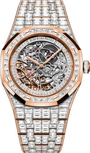 Audemars Piguet Royal Oak Rose Gold & Diamonds — Full Openworked Baguette-Diamond Edition | Ref. 15417OR.ZZ.1267OR.01