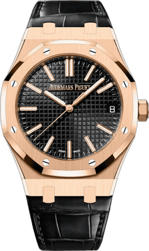 Audemars Piguet Royal Oak Selfwinding 50th Anniversary Rose Gold — Grande Tapisserie Black Dial | Ref. 15510OR.OO.D002CR.01