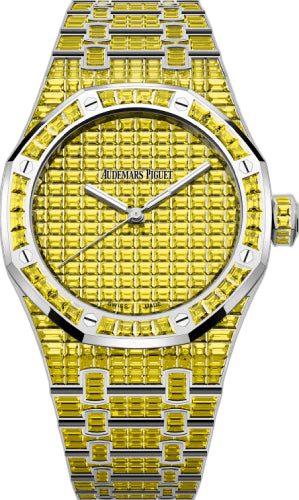 Audemars Piguet Royal Oak Selfwinding White Gold & Yellow Chrysoberyl — Yellow Dial 50th Anniversary | Ref. 15514BC.RY.1284BC.01