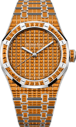 Audemars Piguet Royal Oak White Gold/Gem Set — Orange Spessartite Dial | Ref. 15514BC.SE.1284BC.01