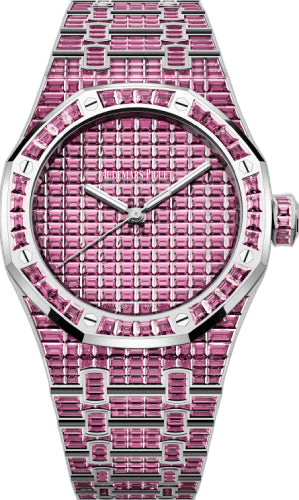 Audemars Piguet Royal Oak 50th Anniversary White Gold — Pink Tourmaline Gem-Set Dial | Ref. 15514BC.TM.1284BC.01