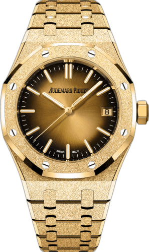 Audemars Piguet Royal Oak Frosted Yellow Gold — Yellow Hammered Dial | Ref. 15550BA.GG.1356BA.01