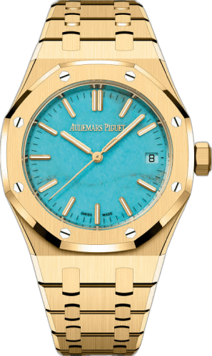 Audemars Piguet Royal Oak Yellow Gold — Turquoise Dial 37mm | Ref. 15550BA.OO.1356BA.01