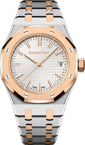 Audemars Piguet Royal Oak Steel/Rose Gold — Silver Grande Tapisserie Dial | Ref. 15550SR.OO.1356SR.01