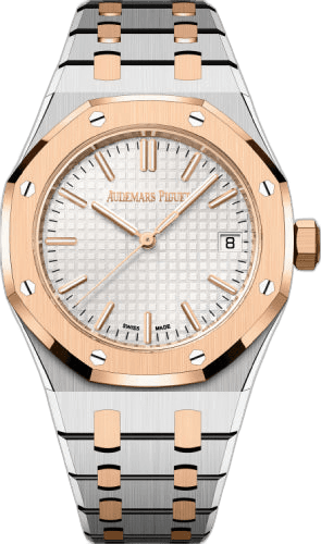 Audemars Piguet Royal Oak Steel & Rose Gold — Silver Grande Tapisserie 37mm | Ref. 15550SR.OO.1356SR.02