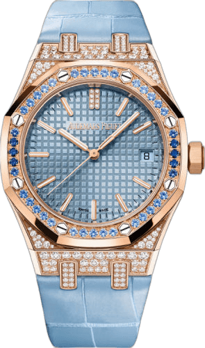 Audemars Piguet Royal Oak Rose Gold & Diamonds — Blue Grande Tapisserie Dial 37mm | Ref. 15551OR.ZS.D344CR.01