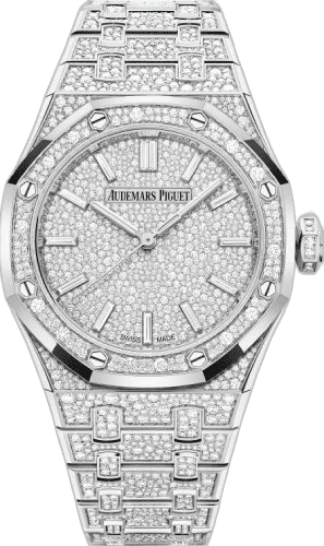 Audemars Piguet Royal Oak White Gold/Diamonds — Full Diamond Snow-Set Dial | Ref. 15552BC.ZZ.1358BC.01