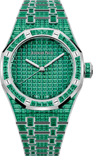 Audemars Piguet Royal Oak White Gold & Emerald — Vivid Green Dial | Ref. 15554BC.EE.1274BC.01