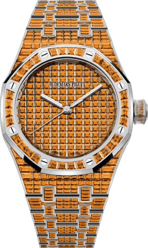 Audemars Piguet Royal Oak — Baguette Orange Spessartite on White Gold, 37mm | Ref. 15554BC.SE.1274BC.01