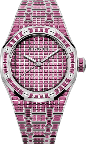 Audemars Piguet Royal Oak White Gold Gem-Set — Pink Tourmaline Dial | Ref. 15554BC.TM.1274BC.01