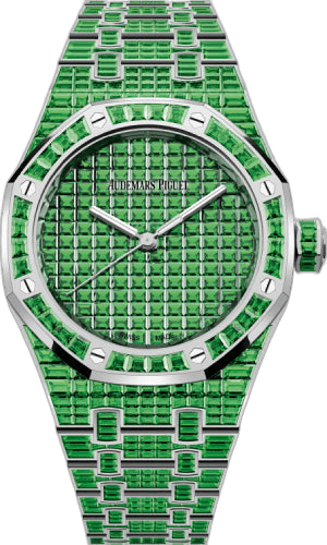 Audemars Piguet Royal Oak White Gold/Tsavorite — Green Dial, 37mm 50th Anniversary | Ref. 15554BC.TV.1274BC.01