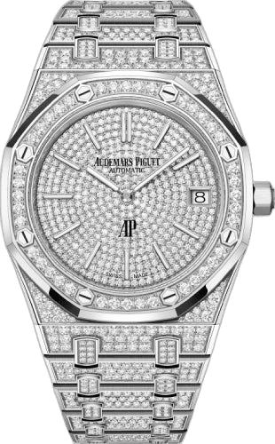 Audemars Piguet Royal Oak Jumbo Extra-Thin White Gold & Diamonds — Index Dial | Ref. 16202BC.ZZ.1241BC.01