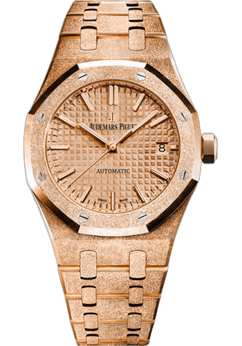 Audemars Piguet Royal Oak Frosted Gold Rose Gold — Pink Gold Grande Tapisserie Dial | Ref. 15454OR.GG.1259OR.03