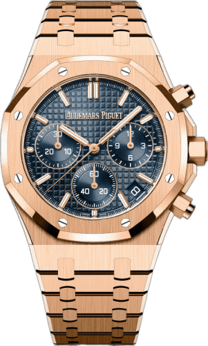 Audemars Piguet Royal Oak Chronograph Rose Gold — Blue Grande Tapisserie Dial | Ref. 26240OR.OO.1320OR.05