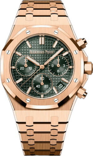 Audemars Piguet Royal Oak Rose Gold — Green Grande Tapisserie Dial | Ref. 26240OR.OO.1320OR.08