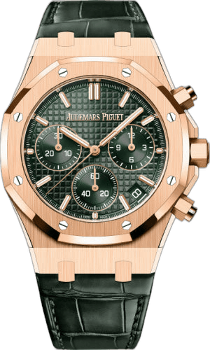 Audemars Piguet Royal Oak Rose Gold — Khaki Green Grande Tapisserie Chronograph | Ref. 26240OR.OO.D404CR.02