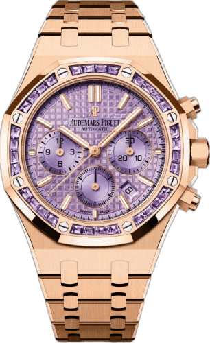 Audemars Piguet Royal Oak Rose Gold — Purple Grande Tapisserie Dial, Amethyst Bezel | Ref. 26319OR.AY.1256OR.01