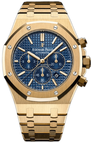 Audemars Piguet Royal Oak Yellow Gold — Blue Grande Tapisserie Dial | Ref. 26320BA.OO.1220BA.02