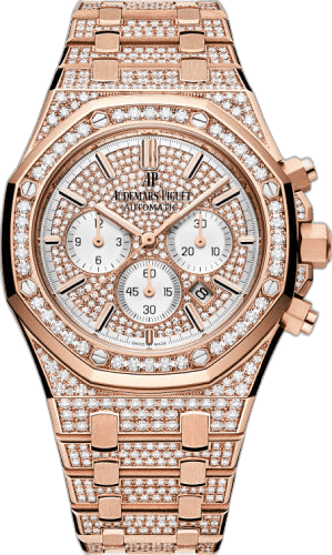 Audemars Piguet Royal Oak Chronograph Rose Gold & Diamonds — Diamond Pavé Dial | Ref. 26322OR.ZZ.1222OR.01