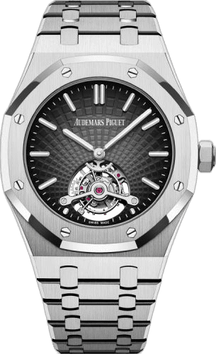 Audemars Piguet Royal Oak Tourbillon Extra-Thin White Gold — Black Tapisserie Evolutive Dial | Ref. 26522BC.OO.1220BC.01