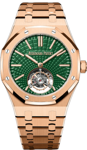 Audemars Piguet Royal Oak Rose Gold — Green Tapisserie Evolutive Flying Tourbillon | Ref. 26533OR.OO.1220OR.01