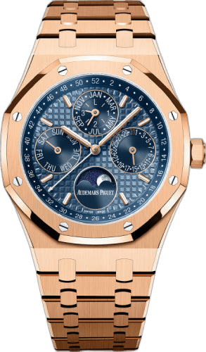 Audemars Piguet Royal Oak Rose Gold — Blue Perpetual Calendar Dial | Ref. 26574OR.OO.1220OR.03