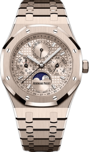 Audemars Piguet Royal Oak 18-Carat Sand Gold Perpetual Calendar — Sand Gold Grande Tapisserie | Ref. 26674SG.OO.1320SG.01