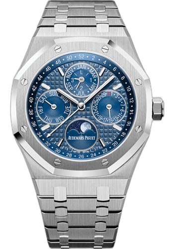 Audemars Piguet Royal Oak Steel — Perpetual Calendar Blue Grande Tapisserie | Ref. 26574ST.OO.1220ST.02