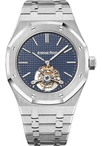 Audemars Piguet Royal Oak Extra-Thin Tourbillon Steel — Blue Petite Tapisserie Dial | Ref. 26510ST.OO.1220ST.01
