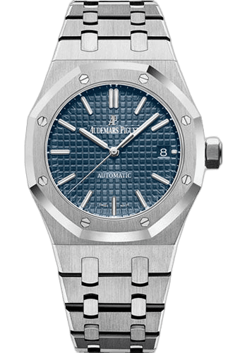 Audemars Piguet Royal Oak Steel — Blue Grande Tapisserie Dial | Ref. 15450ST.OO.1256ST.03