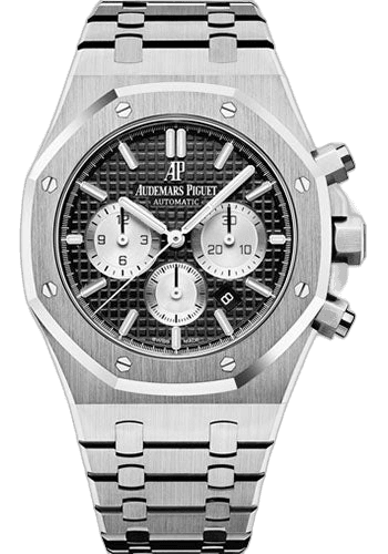 Audemars Piguet Royal Oak Steel Chronograph — Black Grande Tapisserie | Ref. 26331ST.OO.1220ST.02