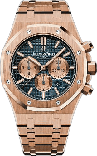 Audemars Piguet Royal Oak Chronograph Rose Gold — Grande Tapisserie Blue Dial | Ref. 26331OR.OO.1220OR.01