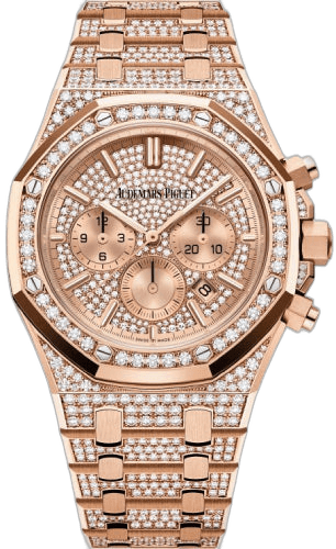 Audemars Piguet Royal Oak Chronograph Rose Gold & Diamonds — Diamond Pavé Dial | Ref. 26333OR.ZZ.1222OR.01