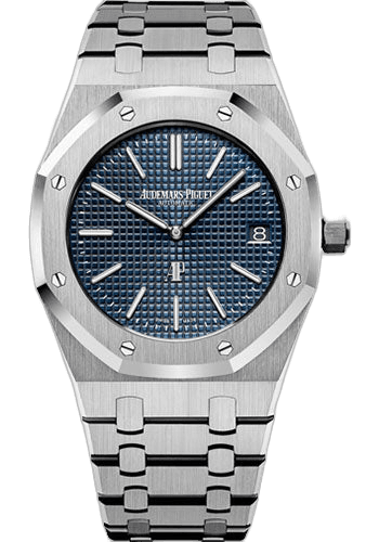 Audemars Piguet Royal Oak "Jumbo" Steel — Blue Petite Tapisserie Dial | Ref. 15202ST.OO.1240ST.01