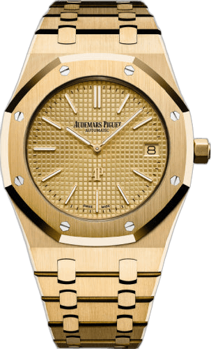 Audemars Piguet Royal Oak Extra-Thin Yellow Gold — Petite Tapisserie Yellow Dial | Ref. 15202BA.OO.1240BA.02