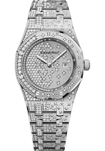 Audemars Piguet Royal Oak White Gold — Diamond-Set Dial & Bracelet | Ref. 67654BC.ZZ.1264BC.01