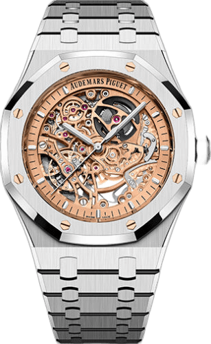 Audemars Piguet Royal Oak Frosted Gold Steel — Pink Dial | Ref. 15407ST.OO.1220ST.02