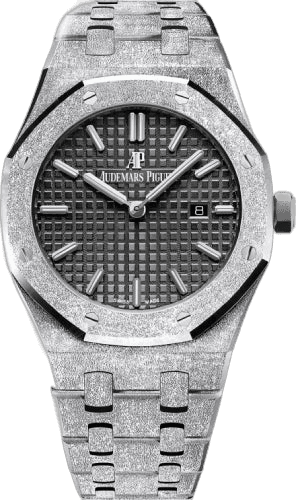 Audemars Piguet Royal Oak Frosted Gold White Gold — Black Grande Tapisserie Dial | Ref. 67653BC.GG.1263BC.02