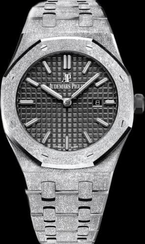 Audemars Piguet Royal Oak Frosted Gold White Gold — Black Grande Tapisserie Dial | Ref. 67653BC.GG.1263BC.02