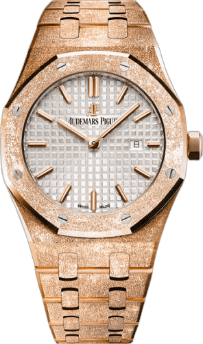 Audemars Piguet Royal Oak Frosted Gold Rose Gold — Grande Tapisserie Silver Dial 33mm | Ref. 67653OR.GG.1263OR.01
