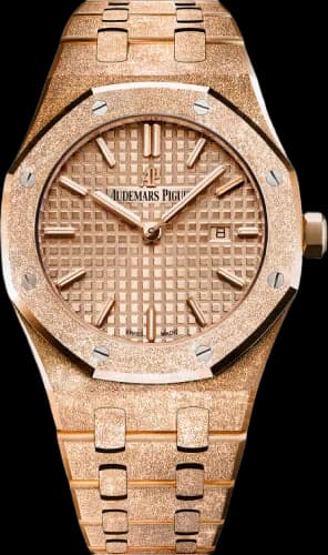 Audemars Piguet Royal Oak Frosted Gold Rose Gold — Pink Grande Tapisserie | Ref. 67653OR.GG.1263OR.02