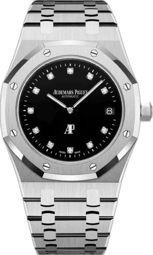 Audemars Piguet Royal Oak "Jumbo" Extra-Thin Platinum — Black Diamond-Set Dial | Ref. 15206PT.OO.1240PT.01