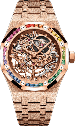 Audemars Piguet Royal Oak Offshore Rose Gold — Skeleton Openworked Rainbow-Set Dial | Ref. 15468OR.YG.1259OR.01-B